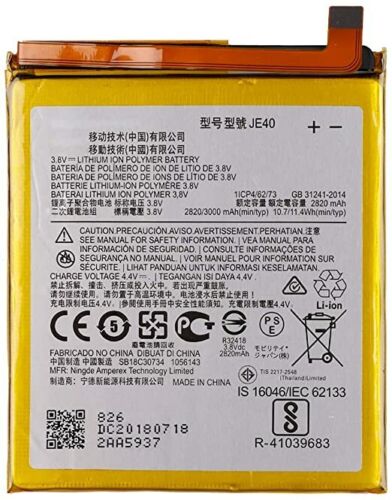 Batterie de remplacement pour Motorola Moto G7 Play / Z3, JE40 Batterie de remplacement pour Motorola Moto G7 Play / Z3, JE40